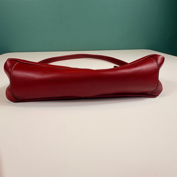 Vintage Rolfs Brand Red Leather Shoulder Bag Small Hobo Purse Classic Style - Picture 4 of 12